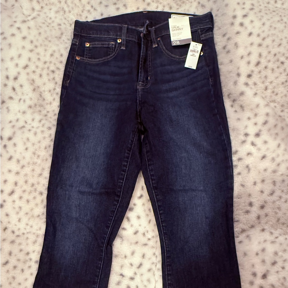 GAP Women's True Skinny High Rise Jeans in Dark Blue Wash